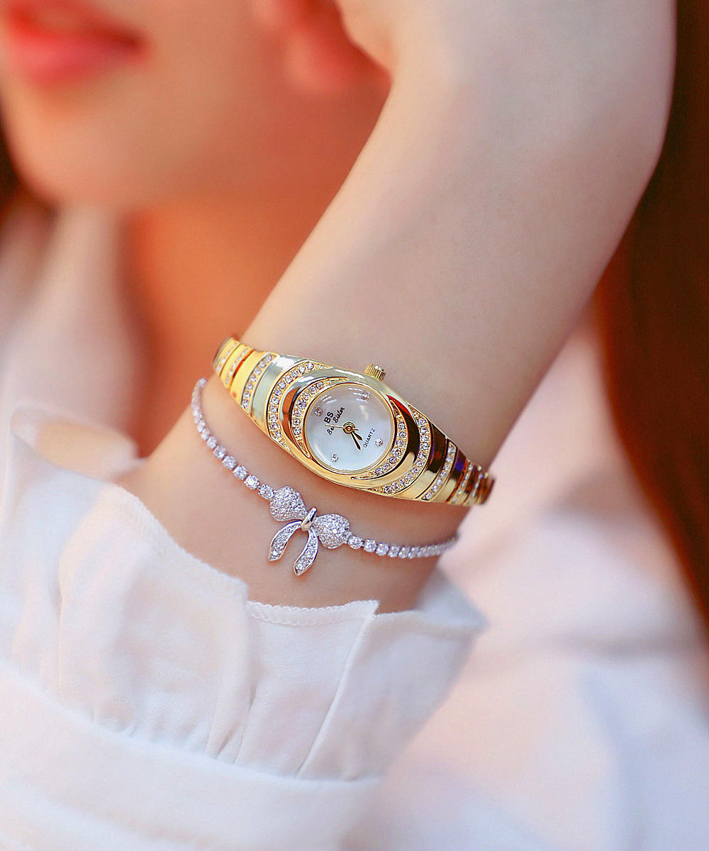 Women's Bracelet Watch Quartz Movement Full Diamond Women's Watch