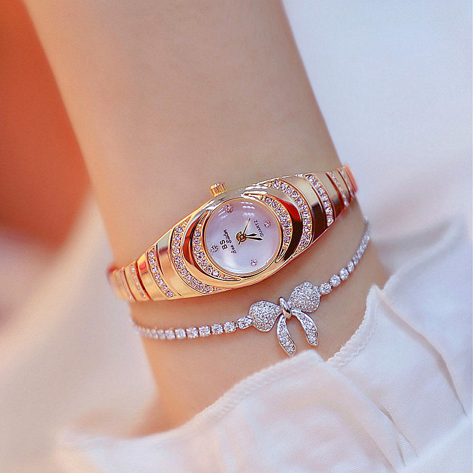 Women's Bracelet Watch Quartz Movement Full Diamond Women's Watch
