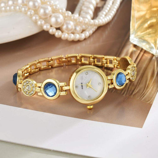 Fashionable colorful ladies' gold bracelet wrist diameter jewelry quartz watch for women