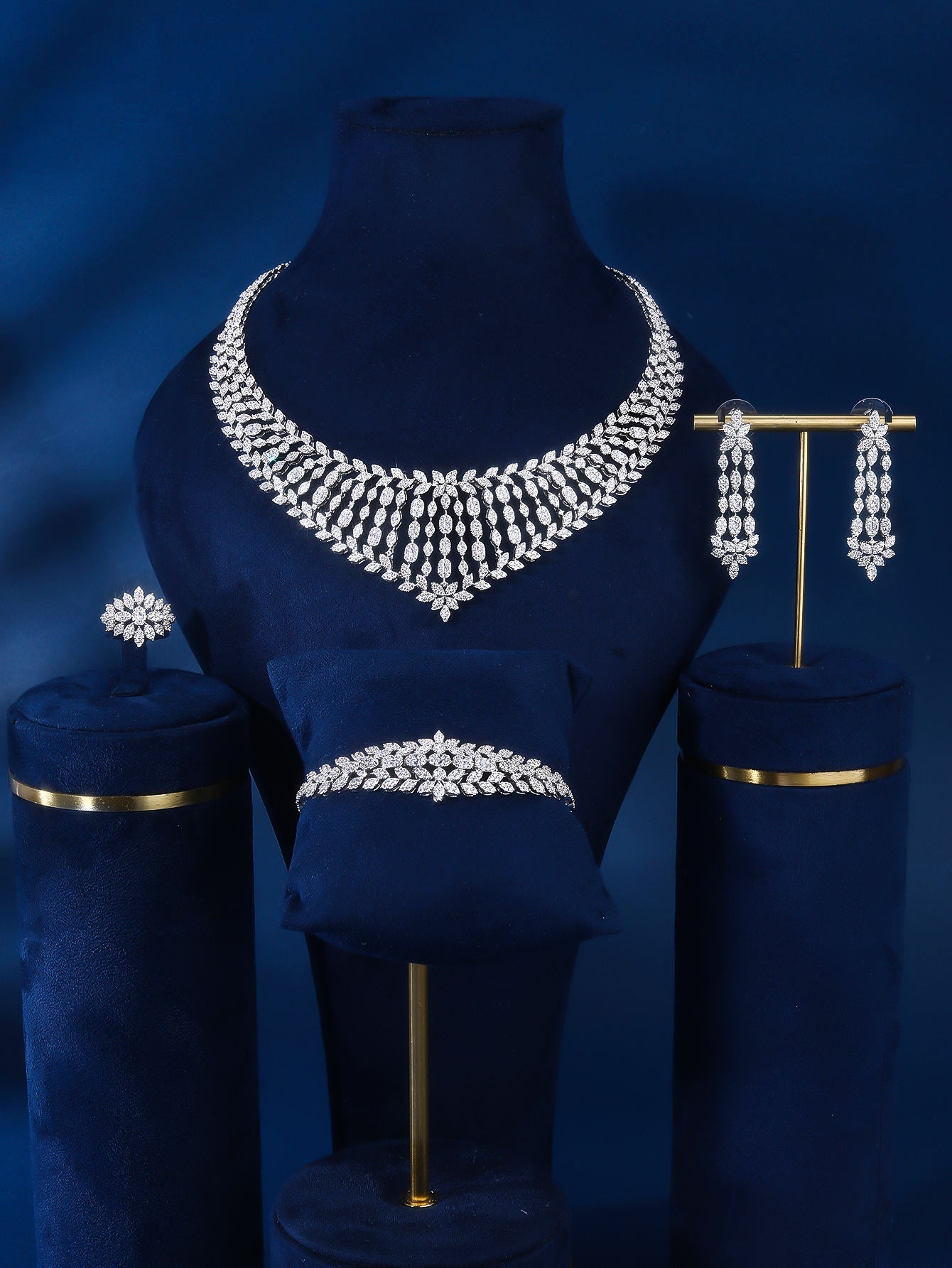 Geometric Punk Cuban Link Bracelet for Women 925 Silver Gold Plated with Zircon Stones