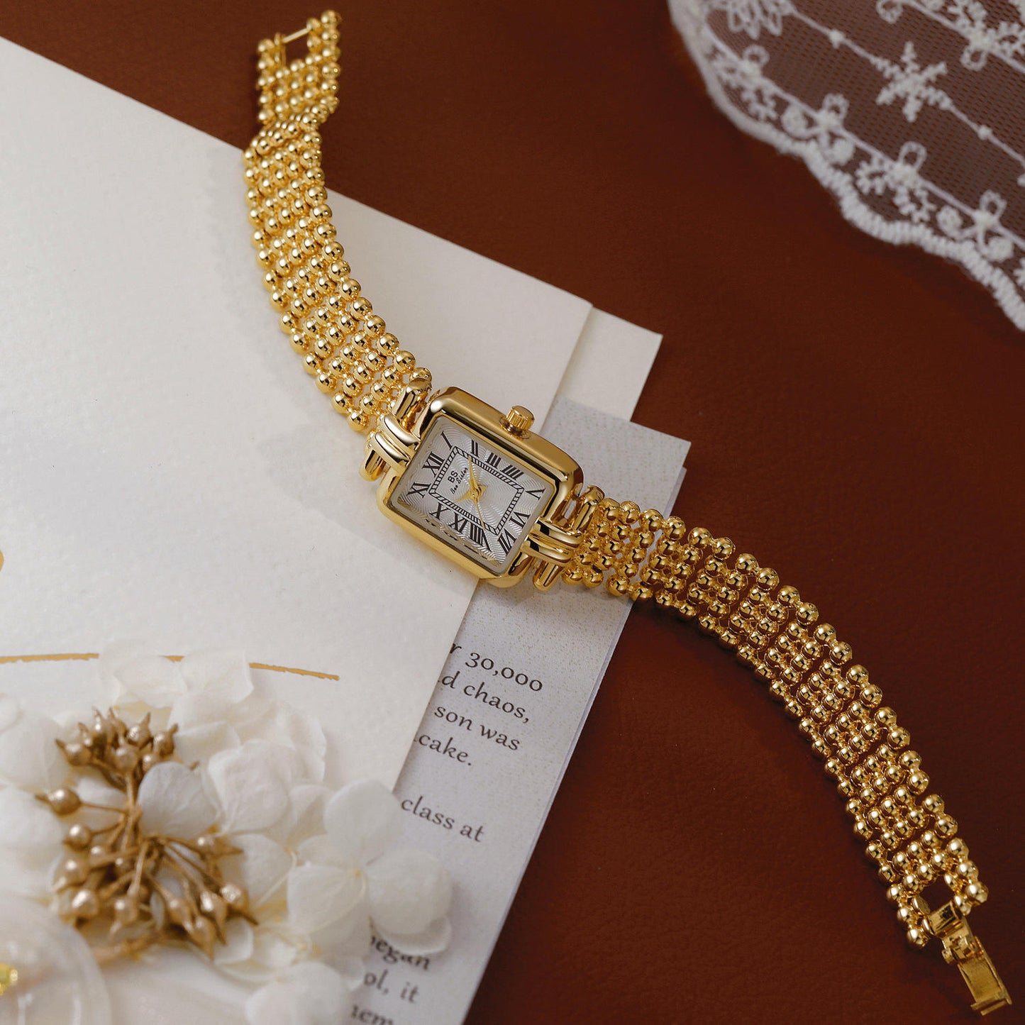 Watches Women High Quality Waterproof Quartz Square Vintage Watch Ladies